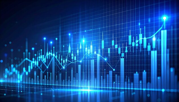 Abstract financial chart graphic - Powered by Adobe