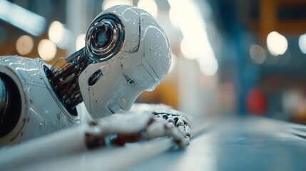 Fototapeta premium Robot AI Futuristic Tech - Innovative Automation Design
