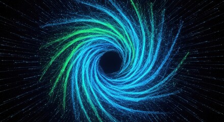 Abstract Swirl Digital Vortex Effect