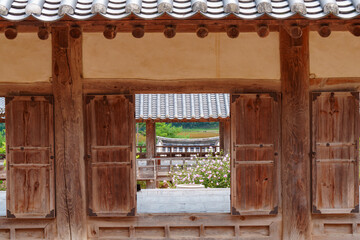 Naklejka premium A view of Byeongsan Seowon, a UNESCO World Heritage site located in Andong, Korea.