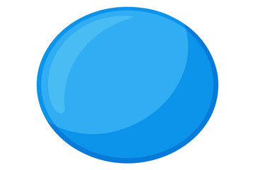 A bright blue glossy circle, representing a simple geometric shape with a smooth, reflective surface, perfect for design elements