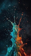 Hypnotic Motion of Surreal Paint