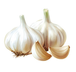 Obraz premium Isolated garlic clove on transparent background png