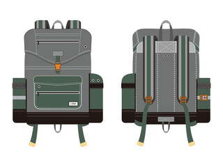 design mockup backpack bags template design