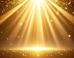 ゴールド光線キラキラ背景画像素材