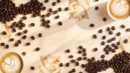 close up of coffee beans background