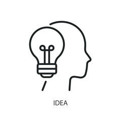 Idea thin line vector icons.