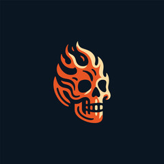 Skull Fire Logo