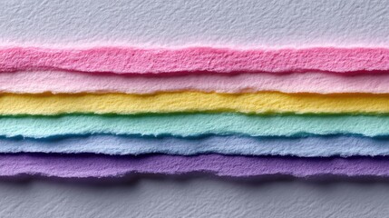 Pastel Rainbow Textured Background with Layered Soft Folds in Pink Yellow Green Blue and Purple Colors Abstract Gradient Design