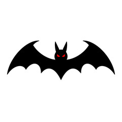 Simple Halloween bat design clip art