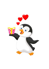 Cute Penguin with Gift.ai
