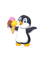 Cute Penguin with Ice Cream.ai
