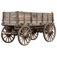 Old wooden wagon, weathered and rustic