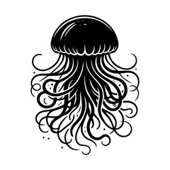 Jellyfish Silhouette Vector