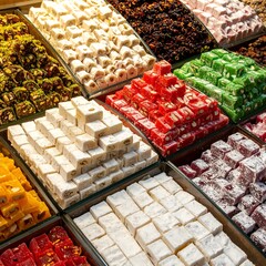 Colorful array of Turkish delight