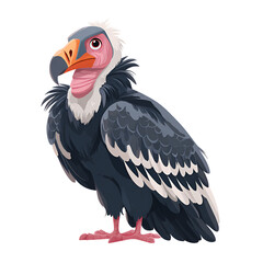 Obraz premium Andean Condor Cartoon Style Isolated on Transparent Background