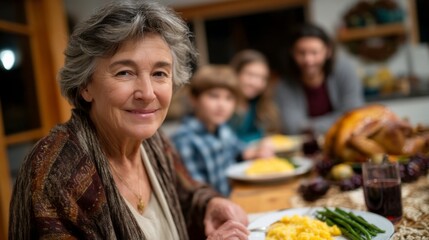 Family gathering dinner celebration cozy home portrait warm environment close-up togetherness