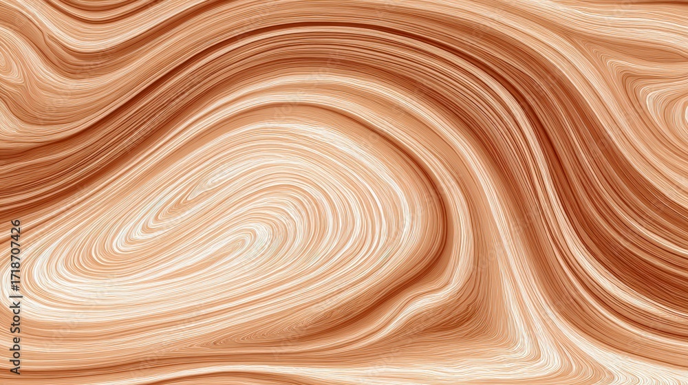 Poster Abstract fluid art in shades of brown and white creating a swirling marble effect suitable for backgrounds or textures in design projects.