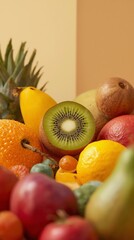 fresh fruits on a plate