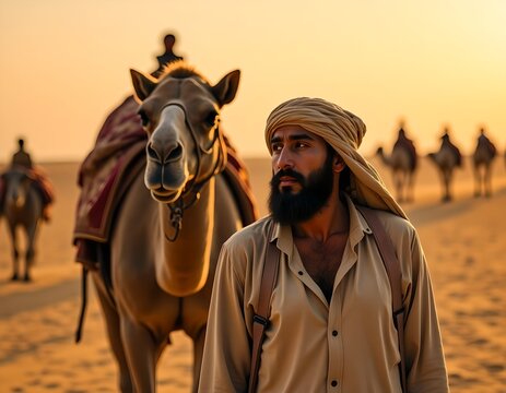 man in desert
