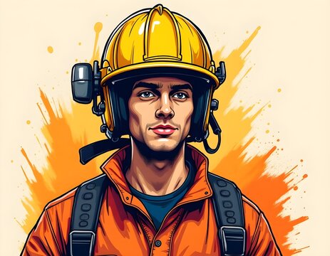 firefighter in action