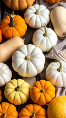 Colorful autumn pumpkins
