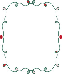 Green Decorative Christmas Frame