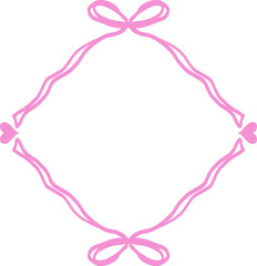 Pink Coquette Ribbon Frame