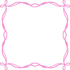 Pink Coquette Ribbon Frame