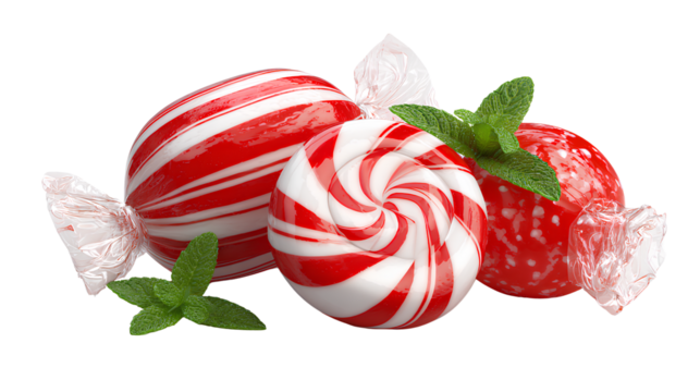 Candy Cane Bundle in Classic, Twisted, and Decorative Styles isolated on transparent background