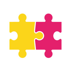 Obraz premium Connecting Pieces Teamwork Puzzle Solution Collaboration