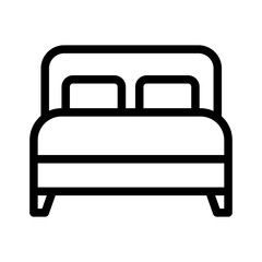 Bed Accommodation Line Icon of Camping and Glamping Icon Set
