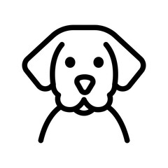 Dog Face Line Icon of Veterinary Clinics Icon Set
