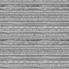 Hand drawn black and white boho chic tribal ethnic seamless pattern, textile texture and ornate motif, mixed media design for fabric, wallpaper, wrapping paper, fashion prints and decorative art 