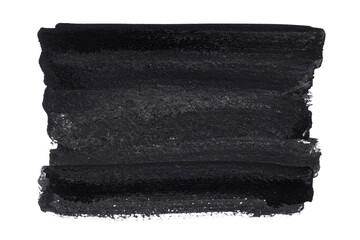 Obraz premium Texture painted with a roller on the wall wet dark lino ink remain, black linocutting paint roller texture;
