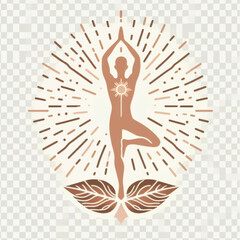 Person practicing yoga tree pose.