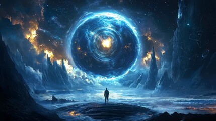 Discover a unique digital art depiction that celebrates the wonders of the universe.