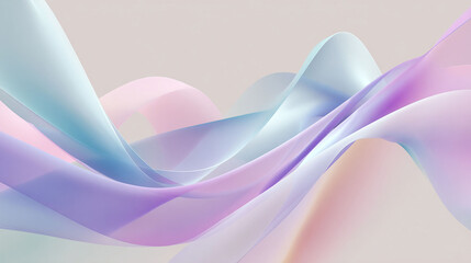 Soft Abstract Background with Flowing Air-like Shapes