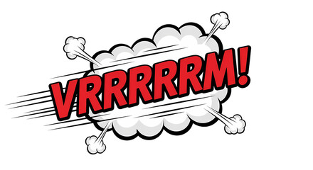 Vroom!' Comic Book Speed Sound Effect Cloud