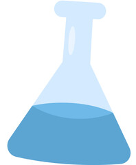 Blue erlenmeyer flask