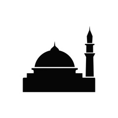 Mosque stands tall with its minaret against a clear sky, symbolizing faith and architectural beauty in a serene atmosphere.