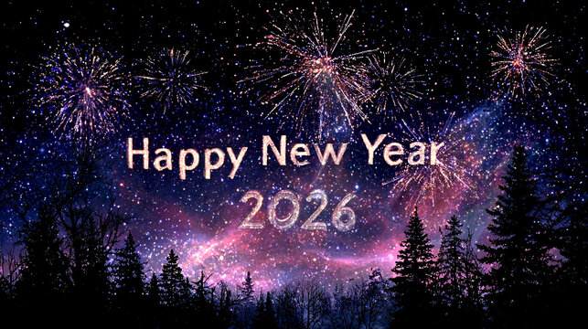 Happy New Year 2026 Fireworks