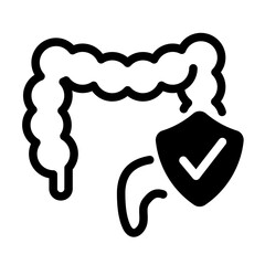 Colon Cleanse Line Icon of Detox and Cleansing Icon Set