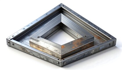 Metal frame, triangle shape, layered