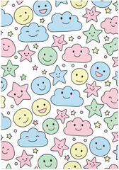 Obraz premium Cute Doodle Cartoon Notebook Cover Vector