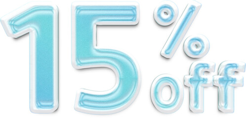 Frosted Number Discount 15 Percent Off Sale