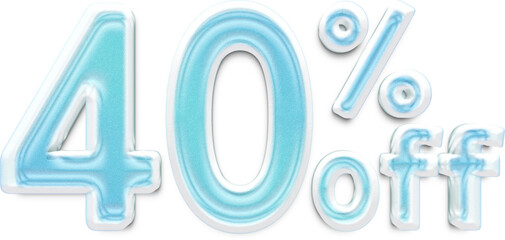 Frosted Number Discount 40 Percent Off Sale