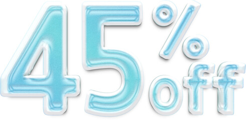 Frosted Number Discount 45 Percent Off Sale