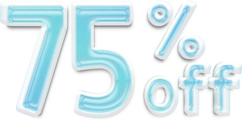 Frosted Number Discount 75 Percent Off Sale