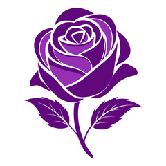 osiria purple rose line art vector on white background